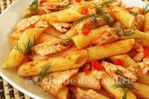 Paste penne cu somon